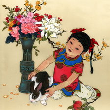 Схема вышивки «китайские дети»