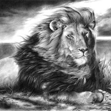 Схема вышивки «лев»