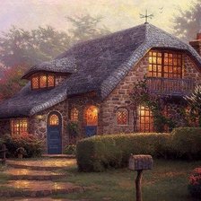 Схема вышивки «дом»