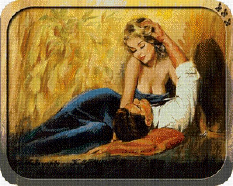 Влюбленные - ретро, пара, влюбленные - предпросмотр