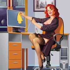 Схема вышивки «секретарша»