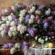 Схема вышивки «сирень»