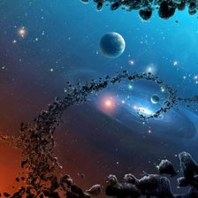 Схема вышивки «Космический рассвет»