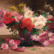 Схема вышивки «хризантемы»