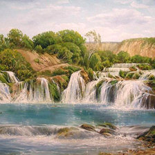 Схема вышивки «водопад»