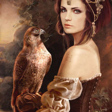 Схема вышивки «Девушка»