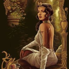 Схема вышивки «Девушка»