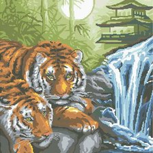 Схема вышивки «Тигры»