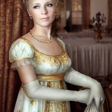 Схема вышивки «леди»