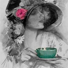 Схема вышивки «Девушка»