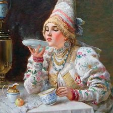 Схема вышивки «Девушка»