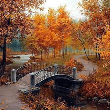 Схема вышивки «осенний парк»