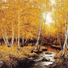 Схема вышивки «золотая осень»