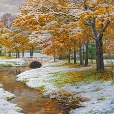 Схема вышивки «осенне-зимний парк»