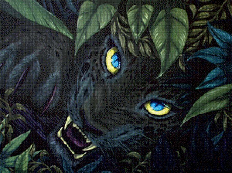 Пантера. Автор рисунка: tigon - кошка, пантера - предпросмотр