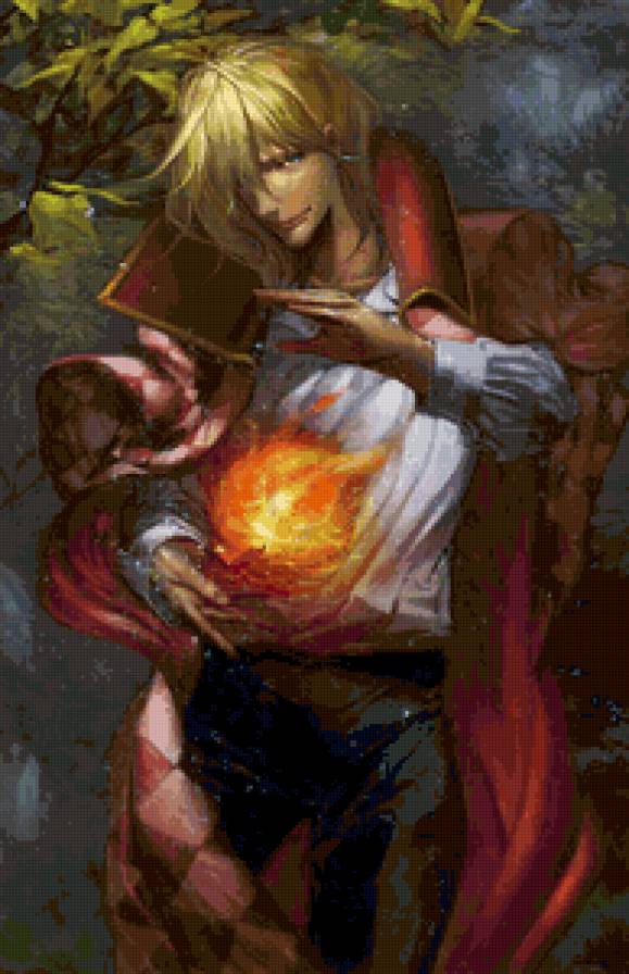 Хаул - аниме, огонь, хаул, маг, парень, волшебник, ходячий замог - предпросмотр