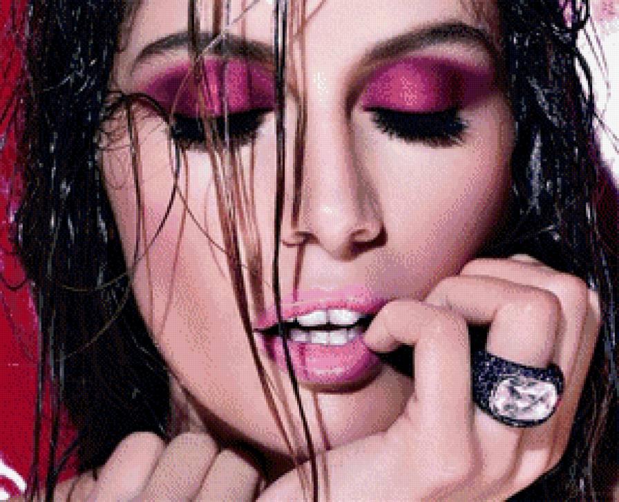 Бордо - красиво, портрет, девушка, лицо - предпросмотр