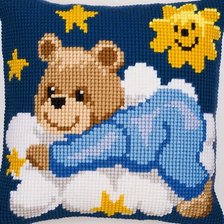 Схема вышивки «мишка на облаке»