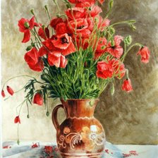 Схема вышивки «маки»