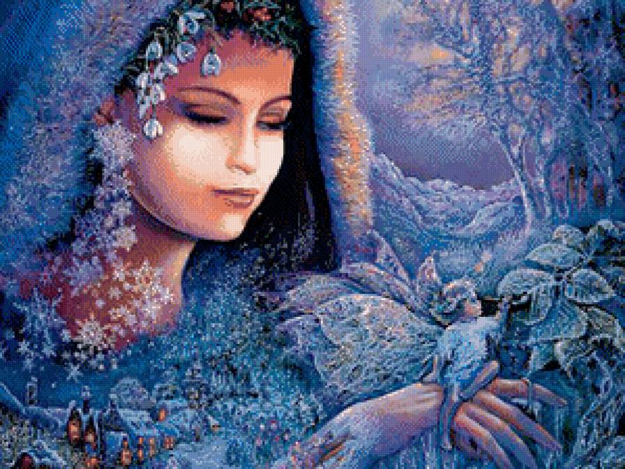 зима - природа, времена года, девушка - предпросмотр