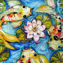 Схема вышивки «Рыбы»