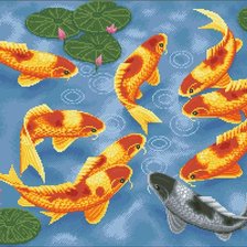 Схема вышивки «Рыбки»