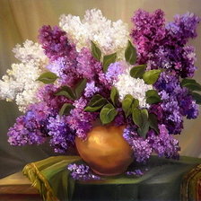 Схема вышивки «сирень»