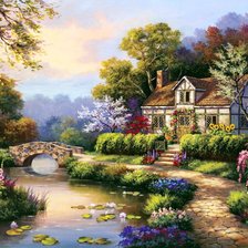 Схема вышивки «райский уголок»