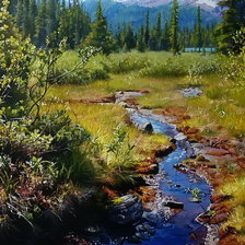 Схема вышивки «Лесной ручеёк»