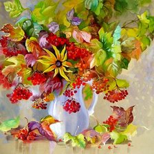 Схема вышивки «осенний букет»