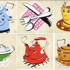 Схема вышивки «посуда»