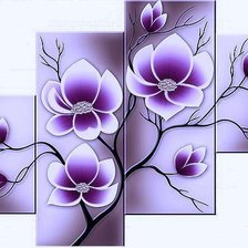 Схема вышивки «магнолія»