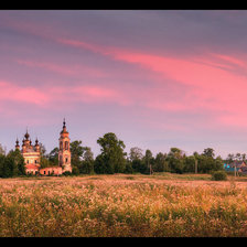 Схема вышивки «Розовый закат»