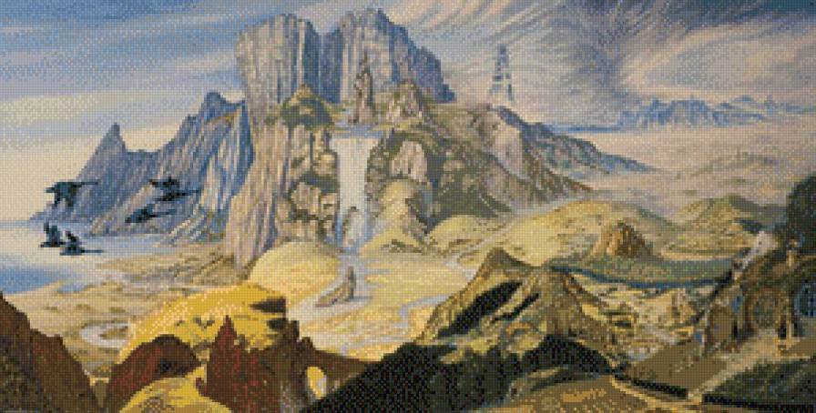 №771801 - горы, природа, картина, пейзаж - предпросмотр