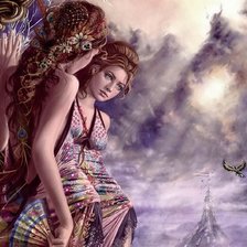 Схема вышивки «отражение в зеркале»