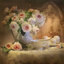 Схема вышивки «белые розы»