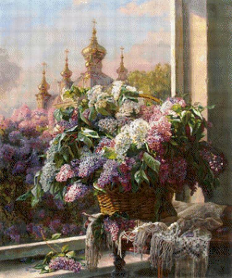 сирень на окне - предпросмотр