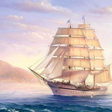 Схема вышивки «морской пейзаж»