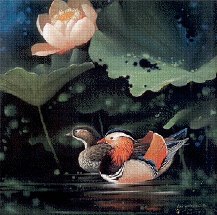 лотос и мандаринки - предпросмотр