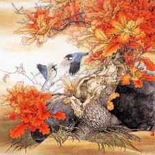 Схема вышивки «японская живопись»