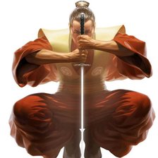 Схема вышивки «самурай»