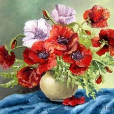 Схема вышивки «маки»