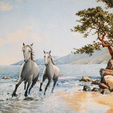 Схема вышивки «Быстрый бег»