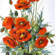 Схема вышивки «маки»