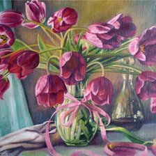 Схема вышивки «тюльпаны»