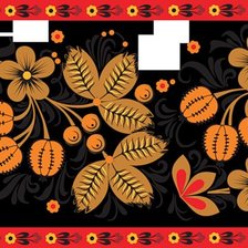 Схема вышивки «хохлома»