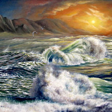 Схема вышивки «Волны»