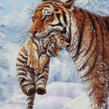 Схема вышивки «Тигры»