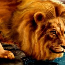 Схема вышивки «Лев»