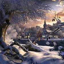 Схема вышивки «Зима»